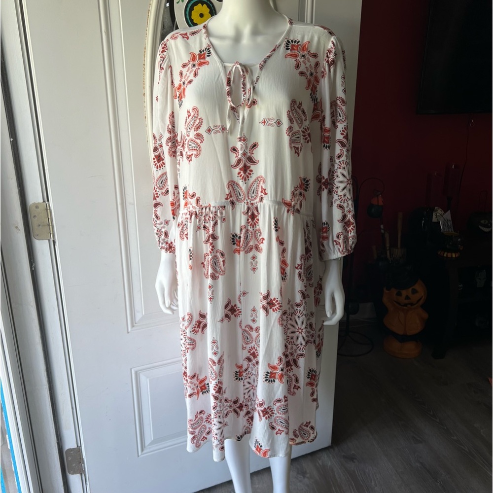 🍒💣 Torrid boho plus size tunic gauze style dress - Picture 2 of 12